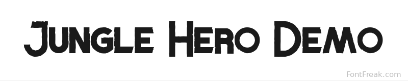 Jungle Hero Demo font preview