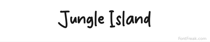 Jungle Island font preview