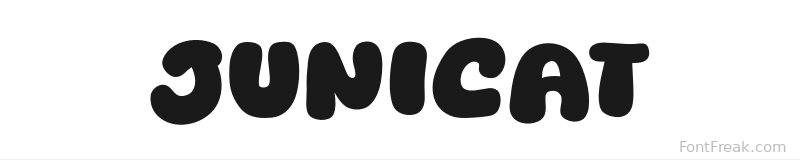 Junicat font preview