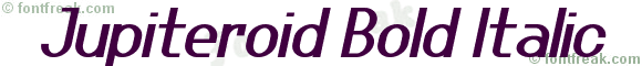 Jupiteroid Bold Italic font preview