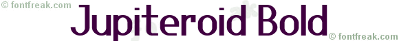 Jupiteroid Bold font preview