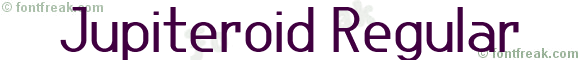 Jupiteroid Regular font preview