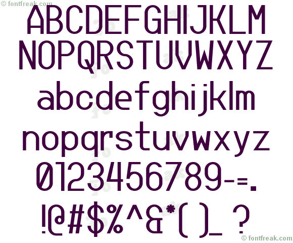 Jupiteroid Regular — all characters