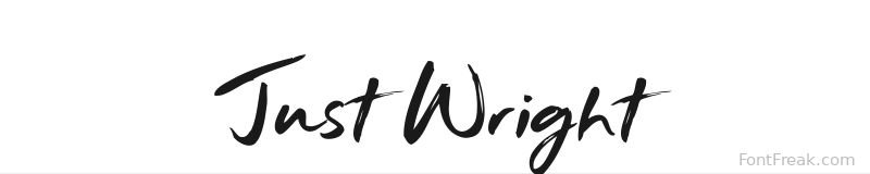 Just Wright font preview