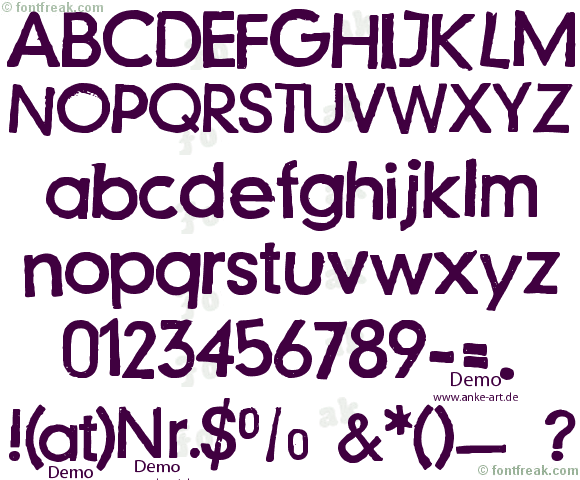 Just another stamp font - Demo