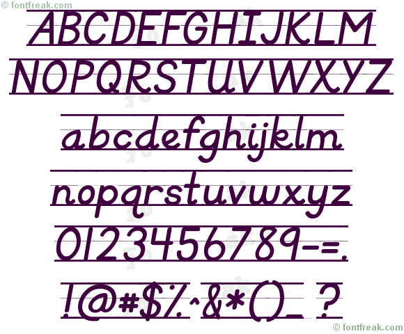 KG Primary Italics Lined