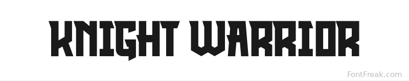 KNIGHT WARRIOR font preview