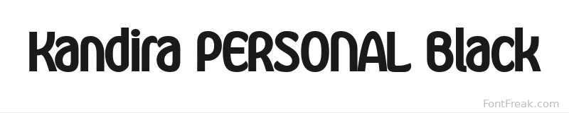 Kandira PERSONAL Black font preview