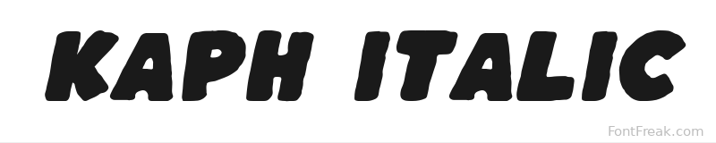 Kaph Italic font preview