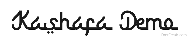 Kashafa Demo font preview