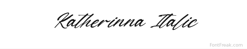 Katherinna Italic font preview