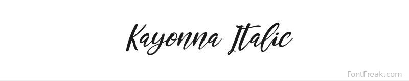 Kayonna Italic font preview