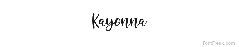 Kayonna font preview