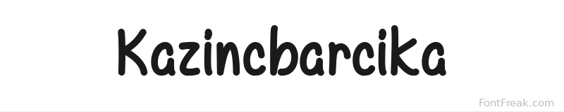 Kazincbarcika font preview