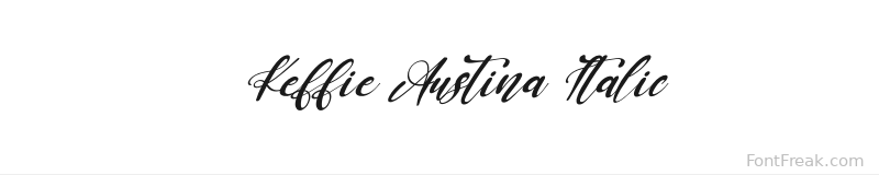 Keffie Austina Italic font preview