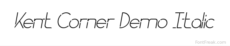Kent Corner Demo Italic font preview