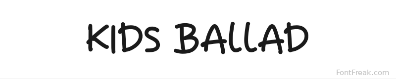 Kids Ballad font preview