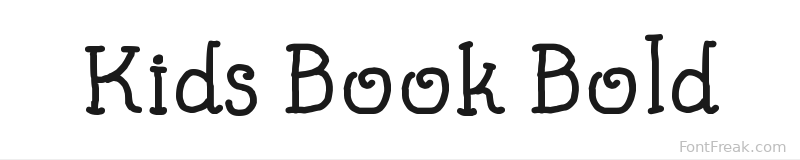 Kids Book Bold font preview