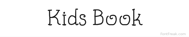 Kids Book font preview