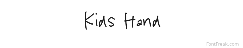 Kids Hand font preview