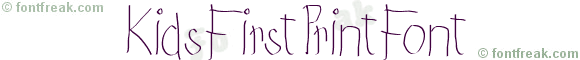 KidsFirstPrintFont