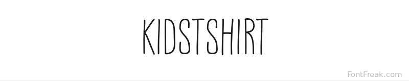 Kidstshirt font preview