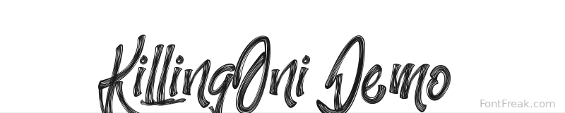 KillingOni Demo font preview