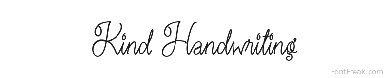 Kind Handwriting font preview