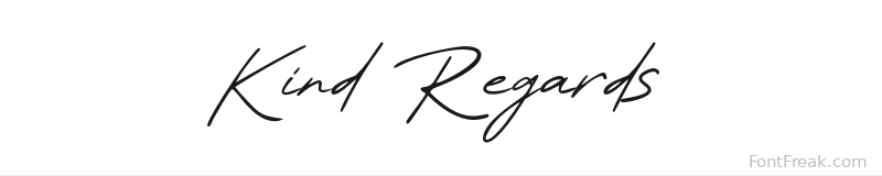 Kind Regards font preview