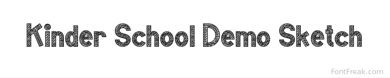 Kinder School Demo Sketch font preview