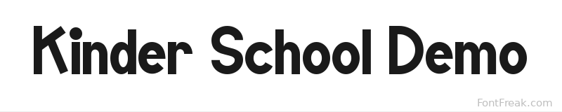 Kinder School Demo font preview