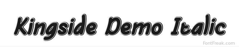 Kingside Demo Italic font preview