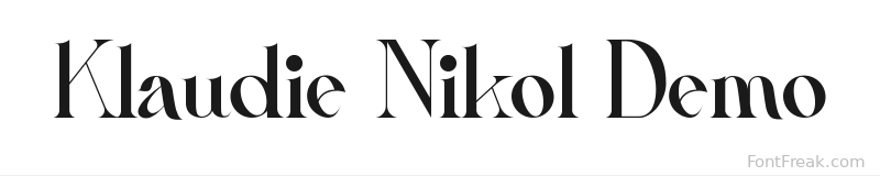 Klaudie Nikol Demo font preview