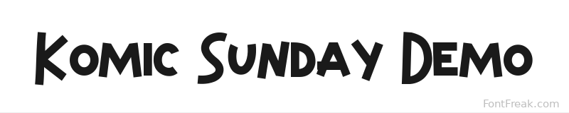 Komic Sunday Demo font preview