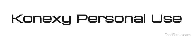 Konexy Personal Use font preview