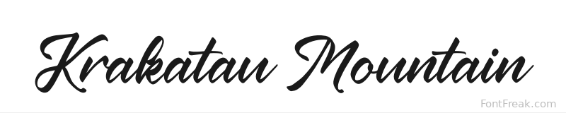 Krakatau Mountain font preview