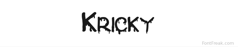 Kricky font preview