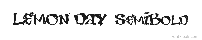 LEMON DAY  SemiBold font preview