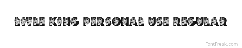 LITLE KING PERSONAL USE Regular font preview