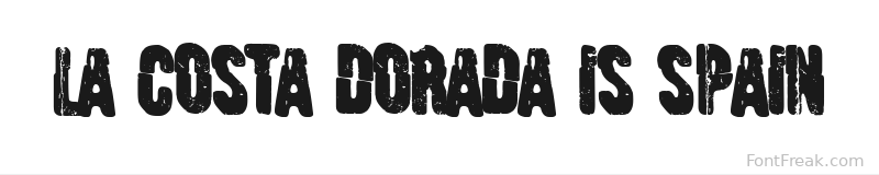La Costa Dorada is Spain font preview