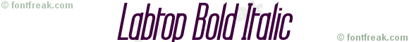 Labtop Bold Italic