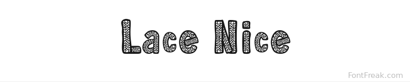 Lace Nice font preview