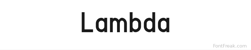 Lambda font preview