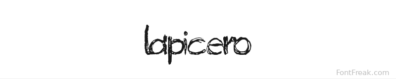 Lapicero font preview