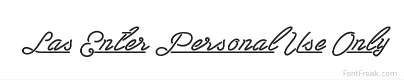 Las Enter Personal Use Only font preview