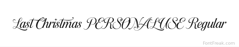 Last Christmas PERSONAL USE Regular font preview