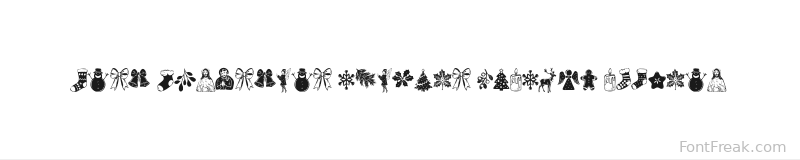 Last Christmas Symbols PERSONA Regular font preview