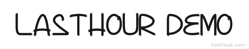 Lasthour Demo font preview