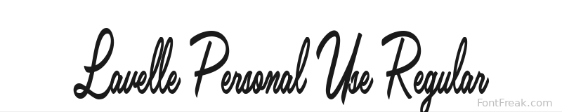 Lavelle Personal Use Regular font preview