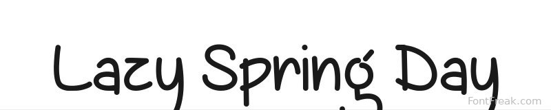 Lazy Spring Day font preview